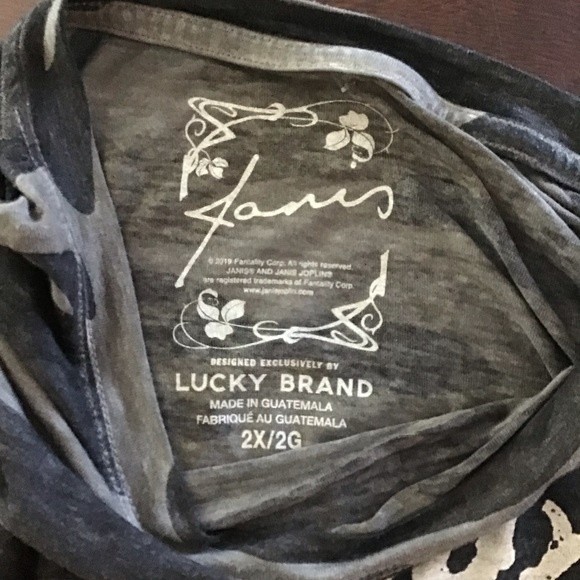 Janis Joplin Camo Burn Out Tee 2XL - Picture 6 of 6